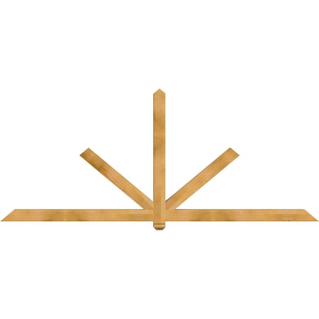 Ekena Millwork Kennewick Rough Sawn Timber Gable Bracket, Western Red Cedar, 108"W x 45"H x 4"D x 4"F, 10/12 Pitch GBW108X45X0404KEN00RWR